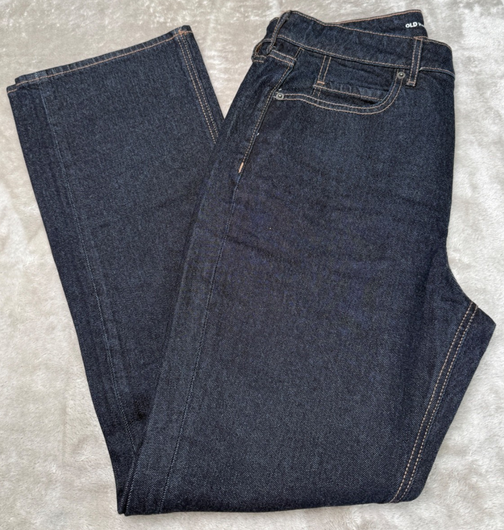 Old Navy Dark Blue Extra High Rise Baby Boot Cut Jeans Womens Size 8